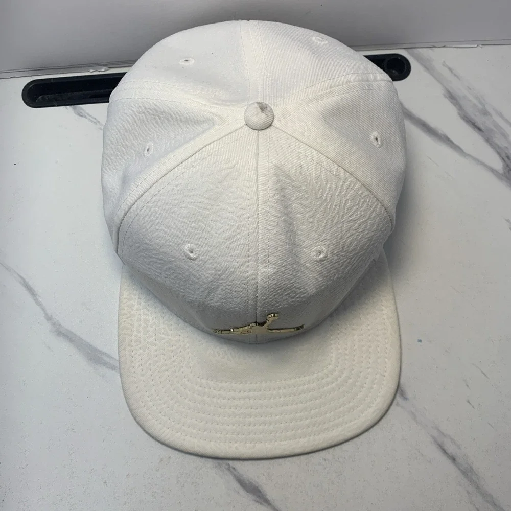 Air Jordan Hat Men White Cement Elephant Metal Logo Jumpman Snap Back Cap